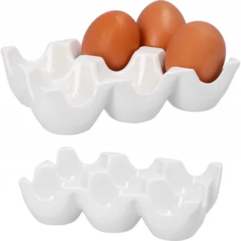6x Podložka na vajíčka tác na vejce podnos organizér nádoba porcelán