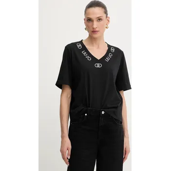 Pánská móda Bavlněné tričko Liu Jo TF5143.JS003 černá 99X, vel. XS