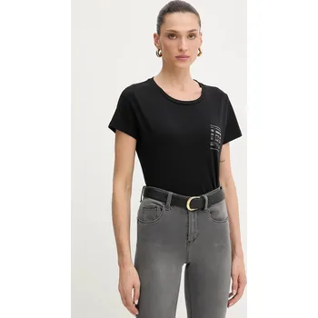 Bavlněné tričko Liu Jo TF5287.JS923 černá 99X, vel. M