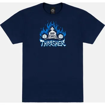 Pánské tričko Tričko Thrasher Who Cares by Neckface - Navy - XL