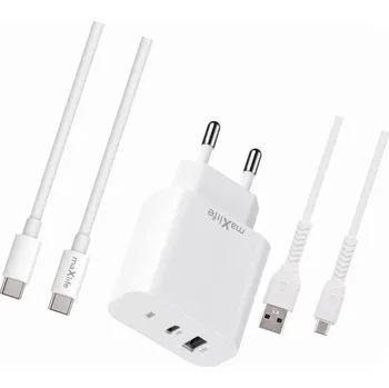 Rychlá nabíječka 30W se 2 vstupy a dvěma USB-C kabely pro Realme 12 5G