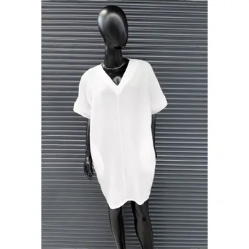 Dámské šaty OFF PINK šaty mušelín Malaga - bílá, M (Mušelínové šaty )