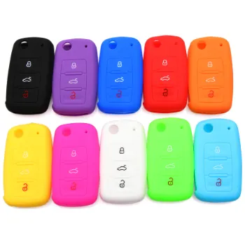 Autoklíč Neurčen - na dotaz Silikonový obal na klíč VW, Škoda, Seat, Audi - červená