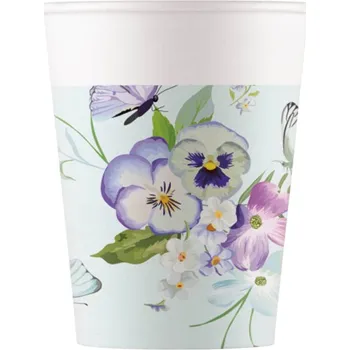 Jednorázové nádobí Kelímky papírové Butterfly 0,20l 8ks 960397