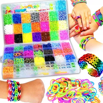 kreativní sada GUMIČKY NA VÝROBU NÁRAMKŮ VELKÁ KREATIVNÍ SADA PRO HOLČIČKU