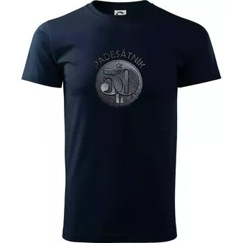 Pánské tričko Padesátník Československý - Triko extra velké (5-8XL) - 7XL ( Námořní modrá (velmi tmavá - téměř černá) )