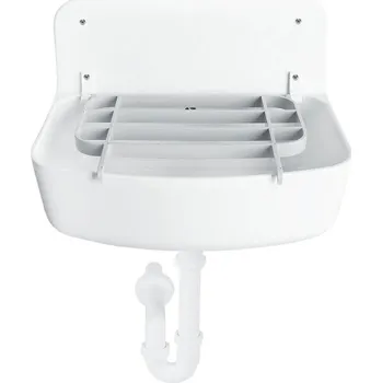 Výlevka Výlevka plastová nástěnná bílá s roštem STY-350-K