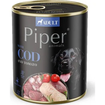 Krmivo pro psa DOLINA NOTECI Piper Animals with cod and tomato - vlhké krmivo pro psy - 800g