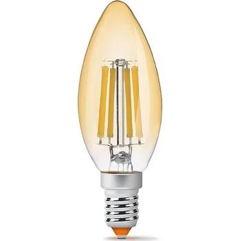 Žárovka LED žárovka E14 C35 6W = 52W 680lm 2200K Warm Amber Filament 360° VIDEX