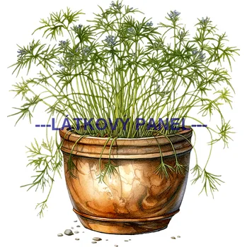 Látkový panel - Bylinky - BY-06 Velikost: 20x20cm, Materiál: Úplet