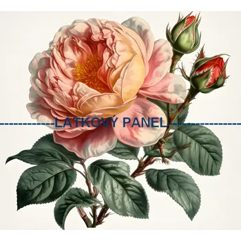 Látkový panel - Růže - KYT-53 Velikost: 45x45cm, Materiál: Teplákovina nepočesaná