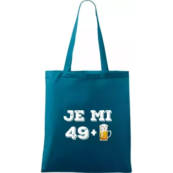 Je mi 50 pivo - Taška bavlněná - 42 x 38 cm ( Petrolejová )
