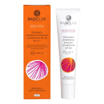Přípravek na opalování Basiclab tónující minerální ochranná emulze na obličej SPF50, 40 ml