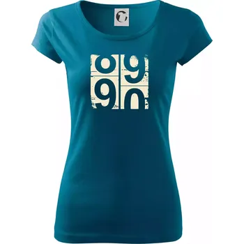 Dámské tričko Tachometr 90 - Dámské triko Pure - L ( Petrolejová )