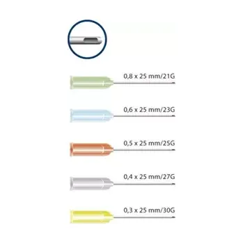 Injekční stříkačka Miraject Endotec Luer 0,6x25mm 100ks G23 modré