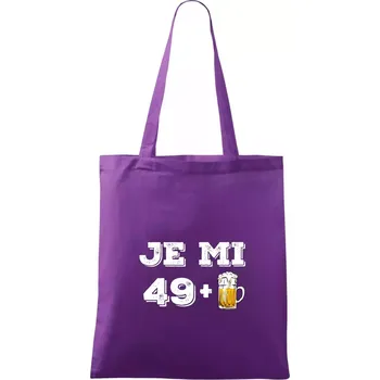 Je mi 50 pivo - Taška bavlněná - 42 x 38 cm ( Fialová )