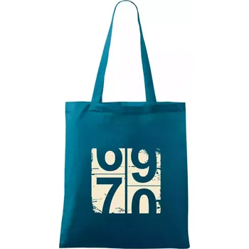 Nákupní taška Tachometr 70 - Taška bavlněná - 42 x 38 cm ( Petrolejová )