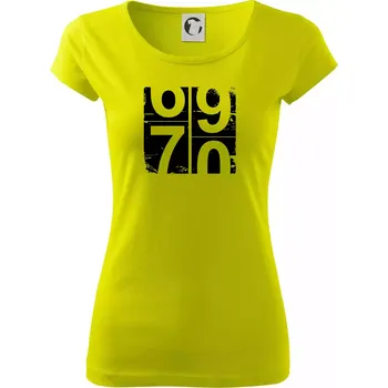 Dámské tričko Tachometr 70 - Dámské triko Pure - M ( Limetková )