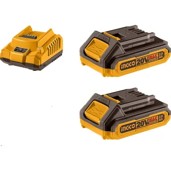 Ingco FBCPK1222E Set nabíječka + 2ks baterie 2,0A pro Li-ion baterie 20V