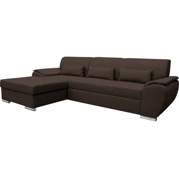 Sedací souprava Sedací souprava, hnědá látka, levá, PEDRA ROH