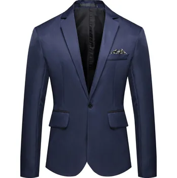 Pánské sako Pánské podzimní sako s jedním knoflíkem ve western stylu Barva: Tmavě Modrá, Velikost: S