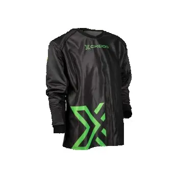 Florbalový dres Oxdog X2 GOALIE SHIRT SR Black/Green padded Brankářský dres S, černá / zelená
