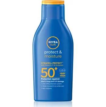 Přípravek na opalování Nivea Sun Protect & Moisture opalovací mléko SPF50+