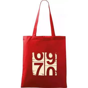 Nákupní taška Tachometr 70 - Taška bavlněná - 42 x 38 cm ( Červená )