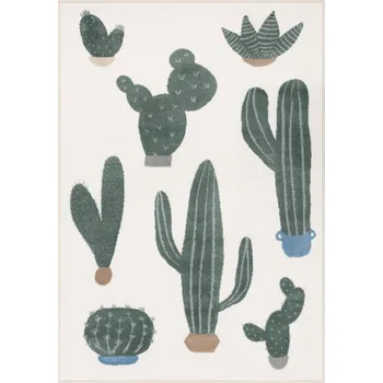 Koberec Zelený/slonovinový dětský koberec 133x190 cm Cacto Malachite – FD ID_1777544