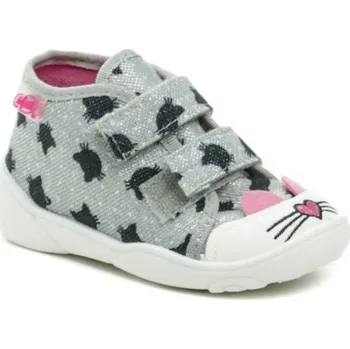 Chlapecká obuv Befado 212P078 šedo růžové dětské plátěné tenisky EU 21 + DÁREK