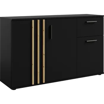 Komoda Moderní černá komoda TOLIS TYP 2 s policí a šuplíkem, 120x35x73 cm