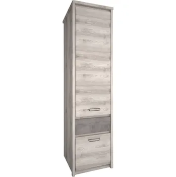 Obývací stěna Regál 2D1S, kaštan nairobi/onyx, JESI NEW