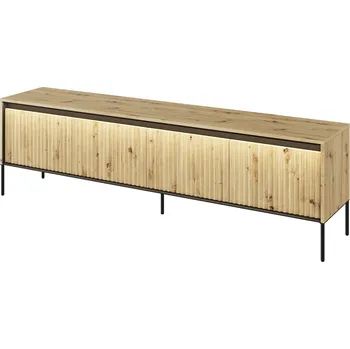 Televizní stolek Televizní stolek 4D 193 s LED IPOLIS dub artisan/černá