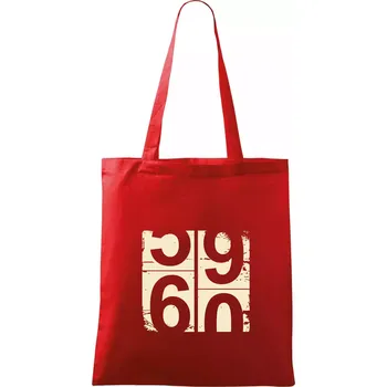 Nákupní taška Tachometr 60 - Taška bavlněná - 42 x 38 cm ( Červená )