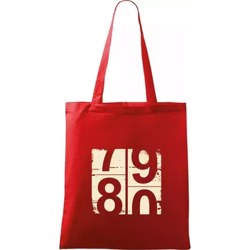Nákupní taška Tachometr 80 - Taška bavlněná - 42 x 38 cm ( Červená )