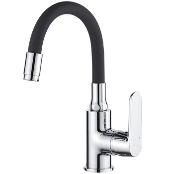 Vodovodní baterie Kuchinox DIMA stojací umyvadlová baterie s flexibilním výtokem černá chrom