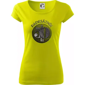 Padesátník Československý - Dámské triko Pure - XL ( Limetková )