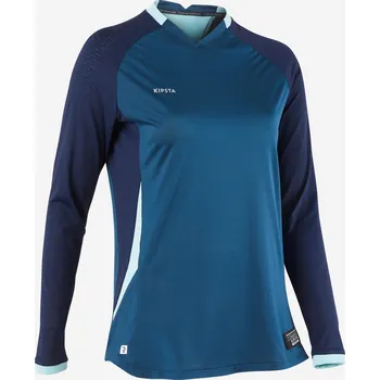 KIPSTA Dámský fotbalový dres s dlouhým rukávem rovný střih L MODRÁ