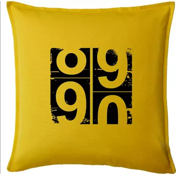 Polštář Tachometr 90 - Polštář 50x50 - 50x50 - Pouze potah ( Žlutá )