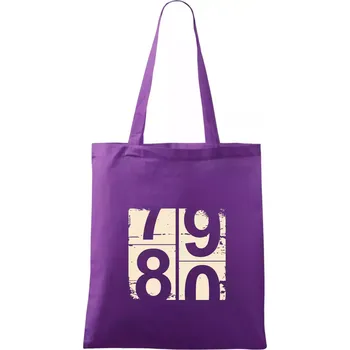 Tachometr 80 - Taška bavlněná - 42 x 38 cm ( Fialová )