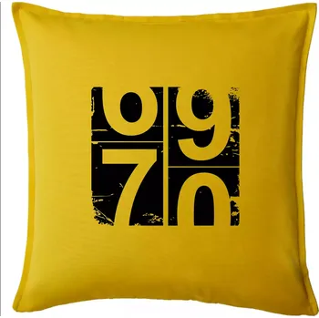 Polštář Tachometr 70 - Polštář 50x50 - 50x50 - Pouze potah ( Žlutá )