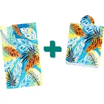 Plážový set SUMMER FRESH – osuška 100×180 cm a pončo 80×145 cm, barevný 226242642