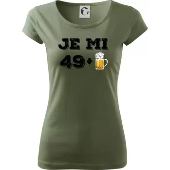 Dámské oblečení Je mi 50 pivo - Dámské triko Pure - L ( Khaki )