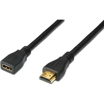 Video kabel Digitus HDMI High Speed s Ethernetem prodlužovací kabel, typ A, M / F, 2,0 m, HDMI 1.4, UL, bl, zlacené kontakty AK-330201-020-S