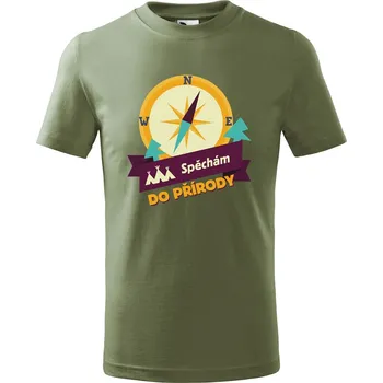 DOBRÝ TRIKO Dětské tričko Spěchám do přírody Velikost: 158/12 let, Barva: Khaki