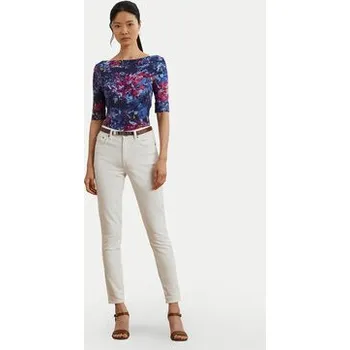 Dámská halenka LAUREN RALPH LAUREN Halenka 200971065001 Tmavomodrá Slim Fit S