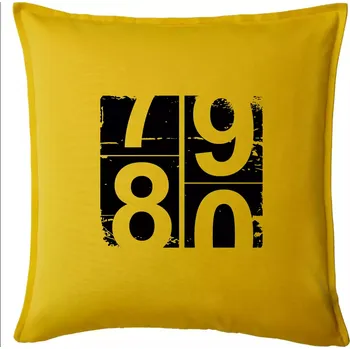 Polštář Tachometr 80 - Polštář 50x50 - 50x50 - Pouze potah ( Žlutá )