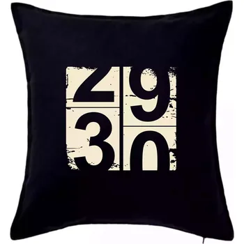 Polštář Tachometr 30 - Polštář 50x50 - 50x50 - Pouze potah ( Černá )