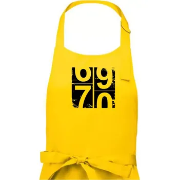 Kuchyňská zástěra Tachometr 70 - Pánská zástěra na vaření - Univerzální velikost ( Žlutá )