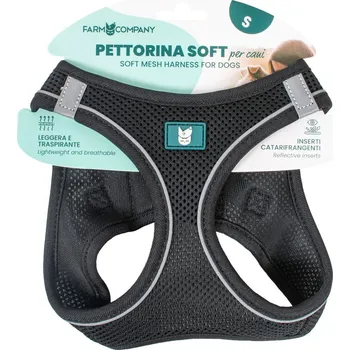 Postroj pro psa Farm company soft mesh postroj pro psy černý XS 32-36cm